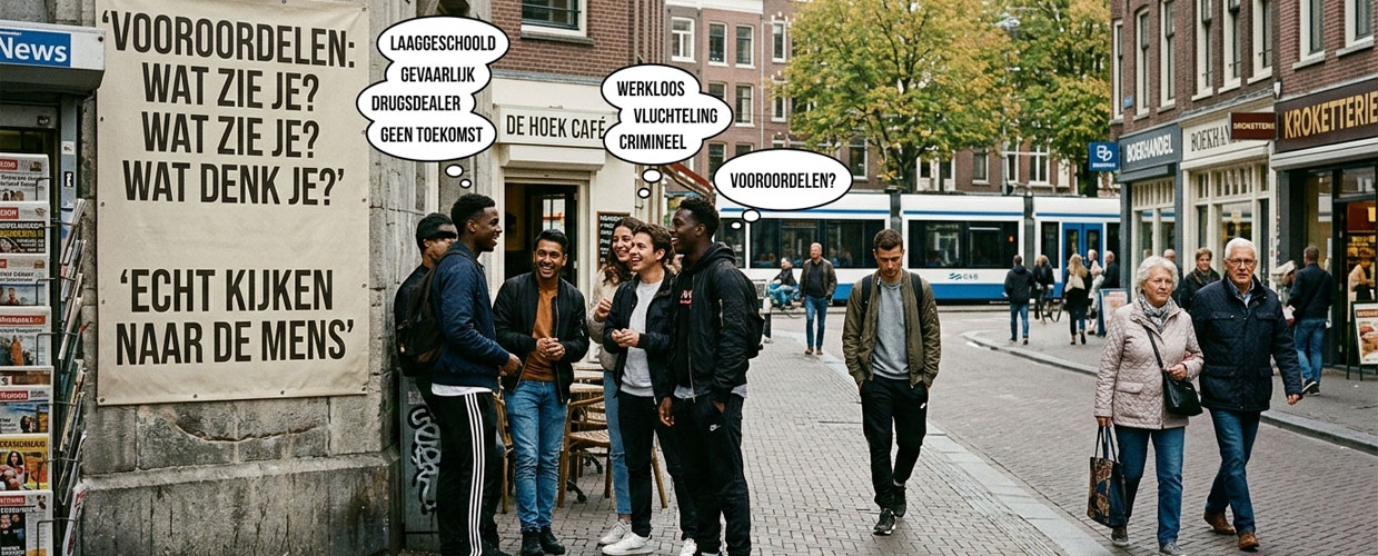 Illustratie van denkvalkuilen en vooroordelen